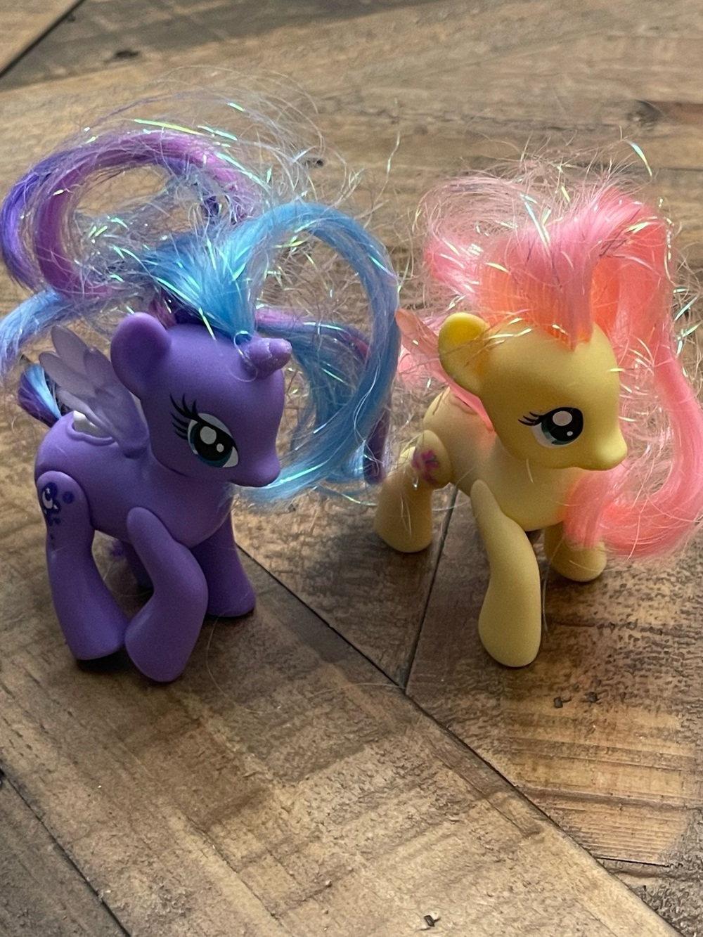 My Little Pony G4 Rare Princess Sterling & Princess Gold Lily Light-Up Wing Lot